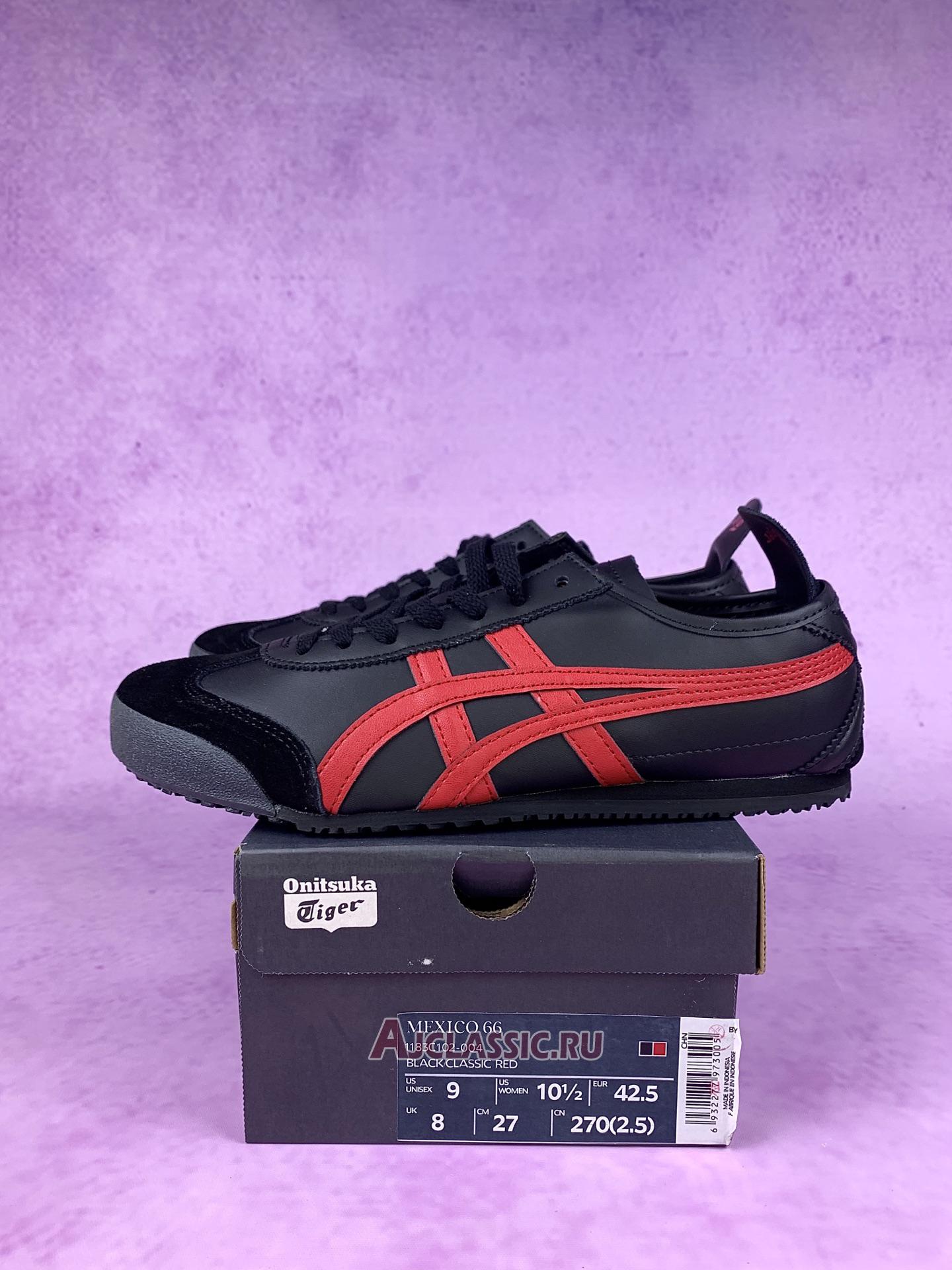 New Onitsuka Tiger Mexico 66 "Black Classic Red" 1183C102-004 Shoes