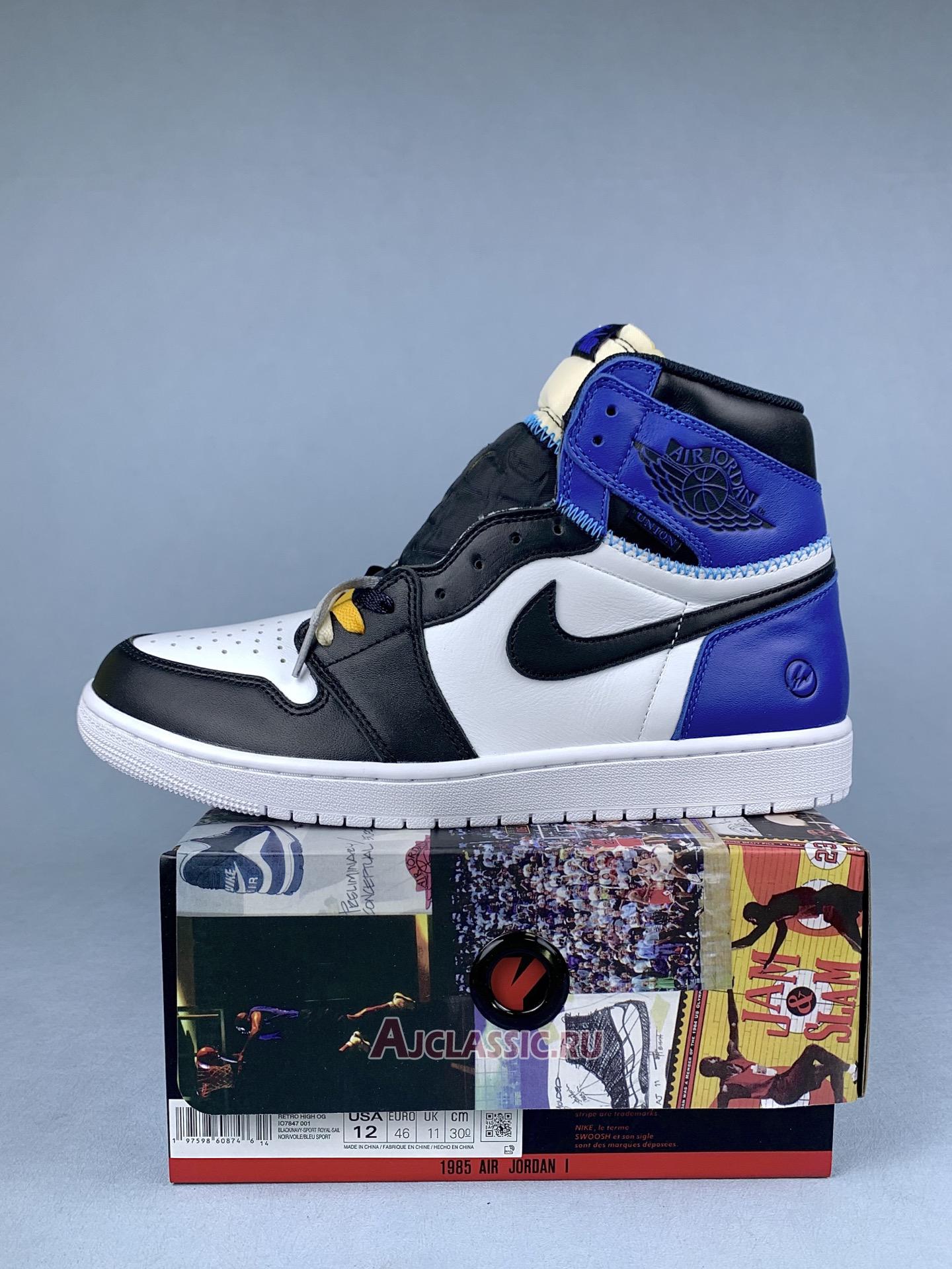 New Fragment Design x Union LA x Air Jordan 1 Retro High OG "Sport Royal" IO7847-001-2 Shoes