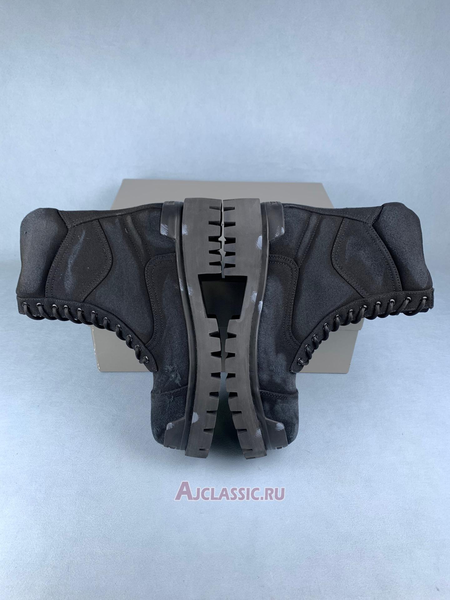 New Balenciaga Combat Strike 20mm Boots "Washed Black Cotton" 694060W2H111000 Shoes