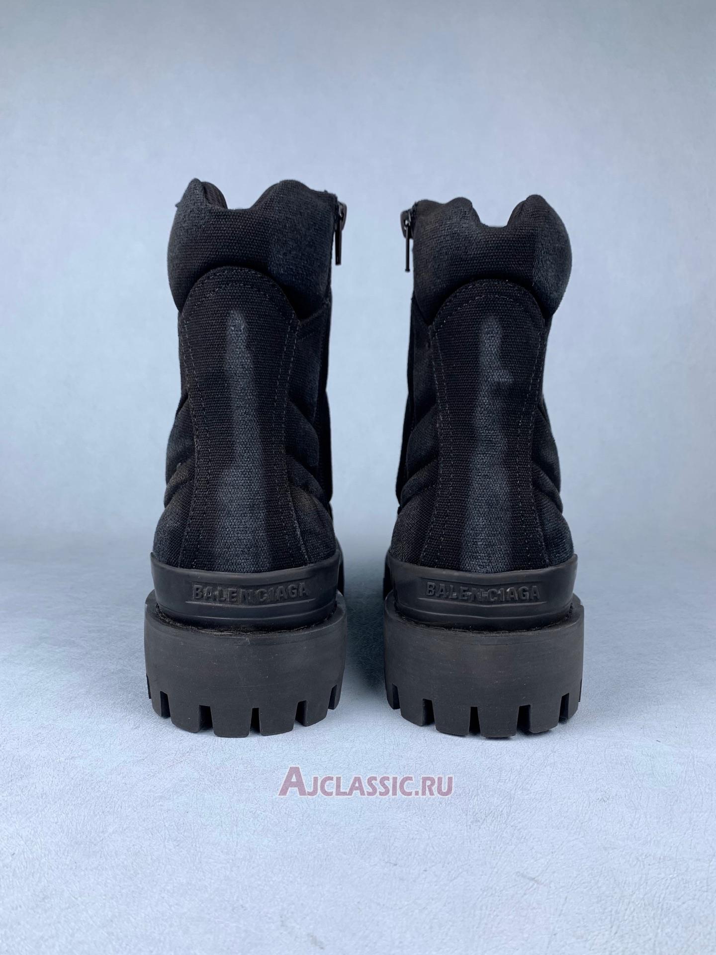 New Balenciaga Combat Strike 20mm Boots "Washed Black Cotton" 694060W2H111000 Shoes
