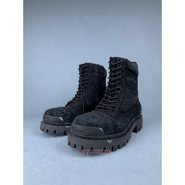 Buy Balenciaga Combat Strike 20mm Boots Washed Black Cotton Black 694060W2H111000 Quality Reps Replicas Shoes