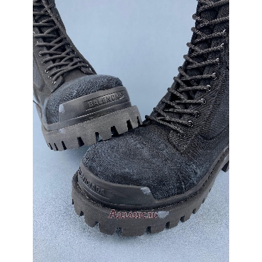 Buy Balenciaga Combat Strike 20mm Boots Washed Black Cotton Black 694060W2H111000 Quality Reps Replicas Shoes
