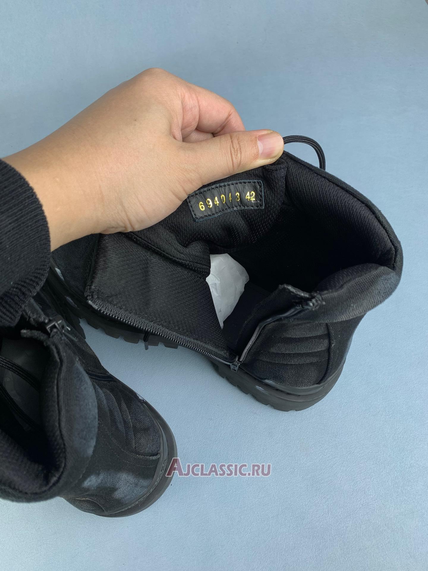 New Balenciaga Combat Strike 20mm Boots "Washed Black Cotton" 694060W2H111000 Shoes