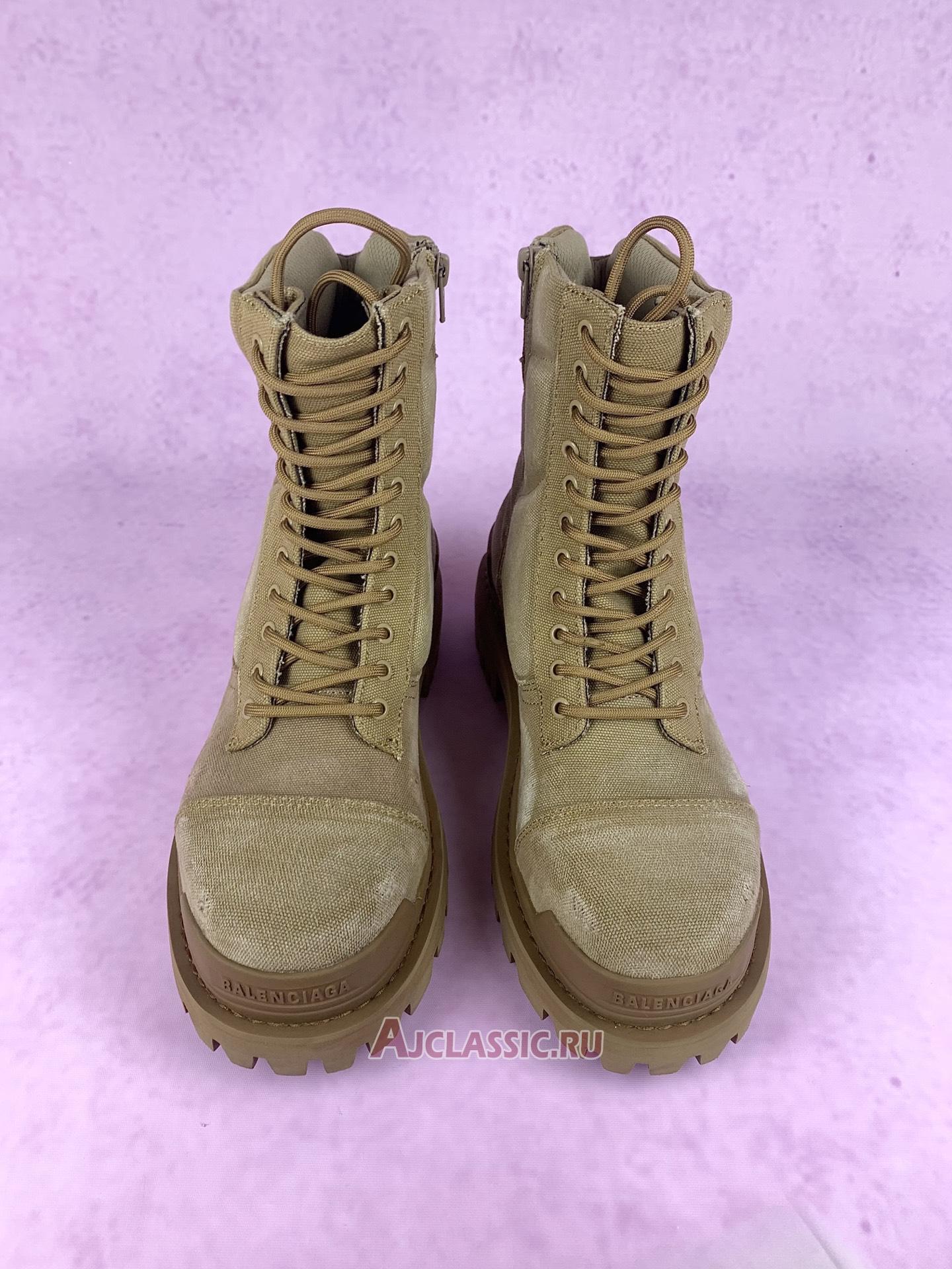 New Balenciaga Combat Strike Boot "Worn-Out - Beige" 694042W2H112020 Shoes