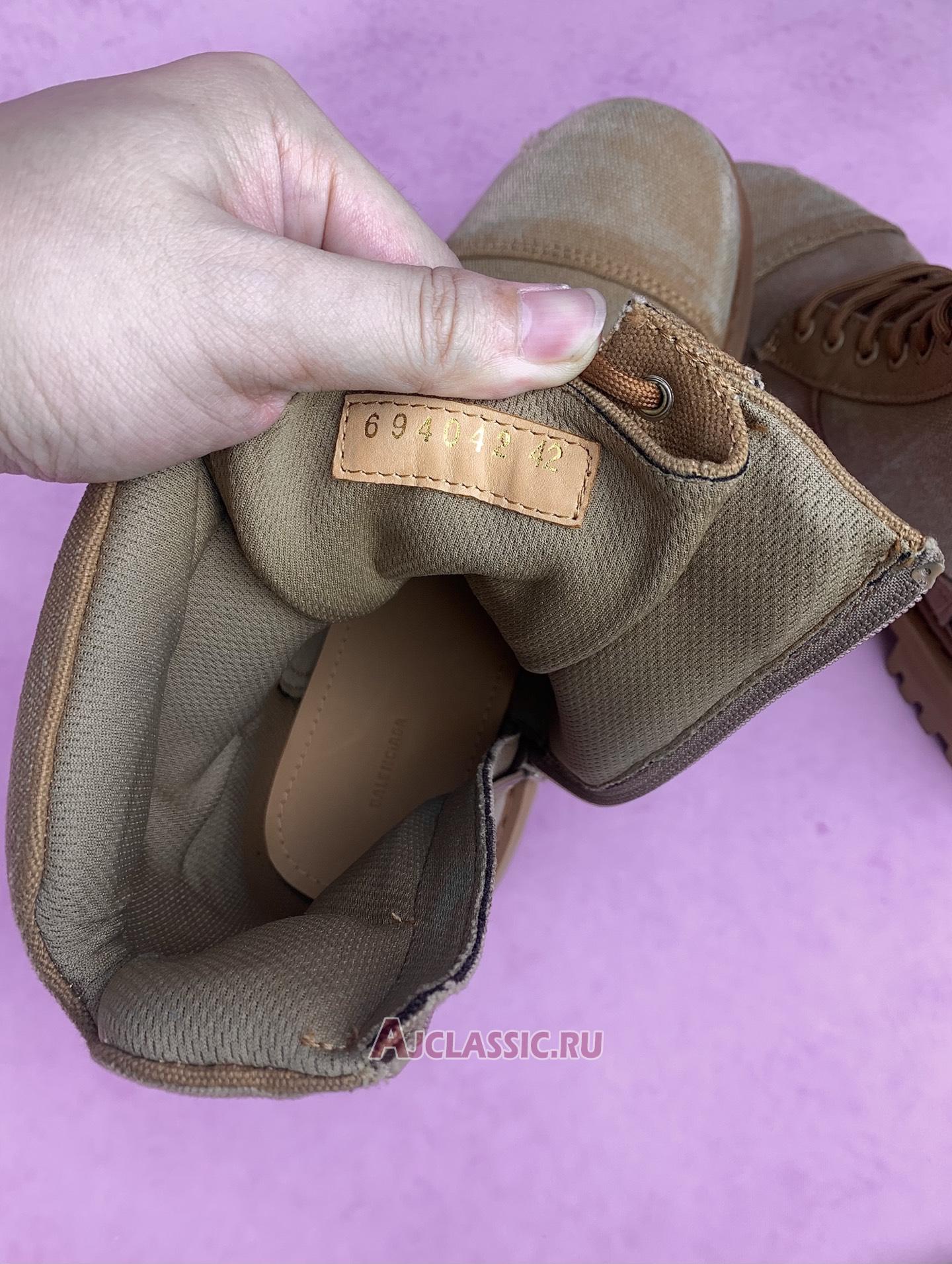 New Balenciaga Combat Strike Boot "Worn-Out - Beige" 694042W2H112020 Shoes