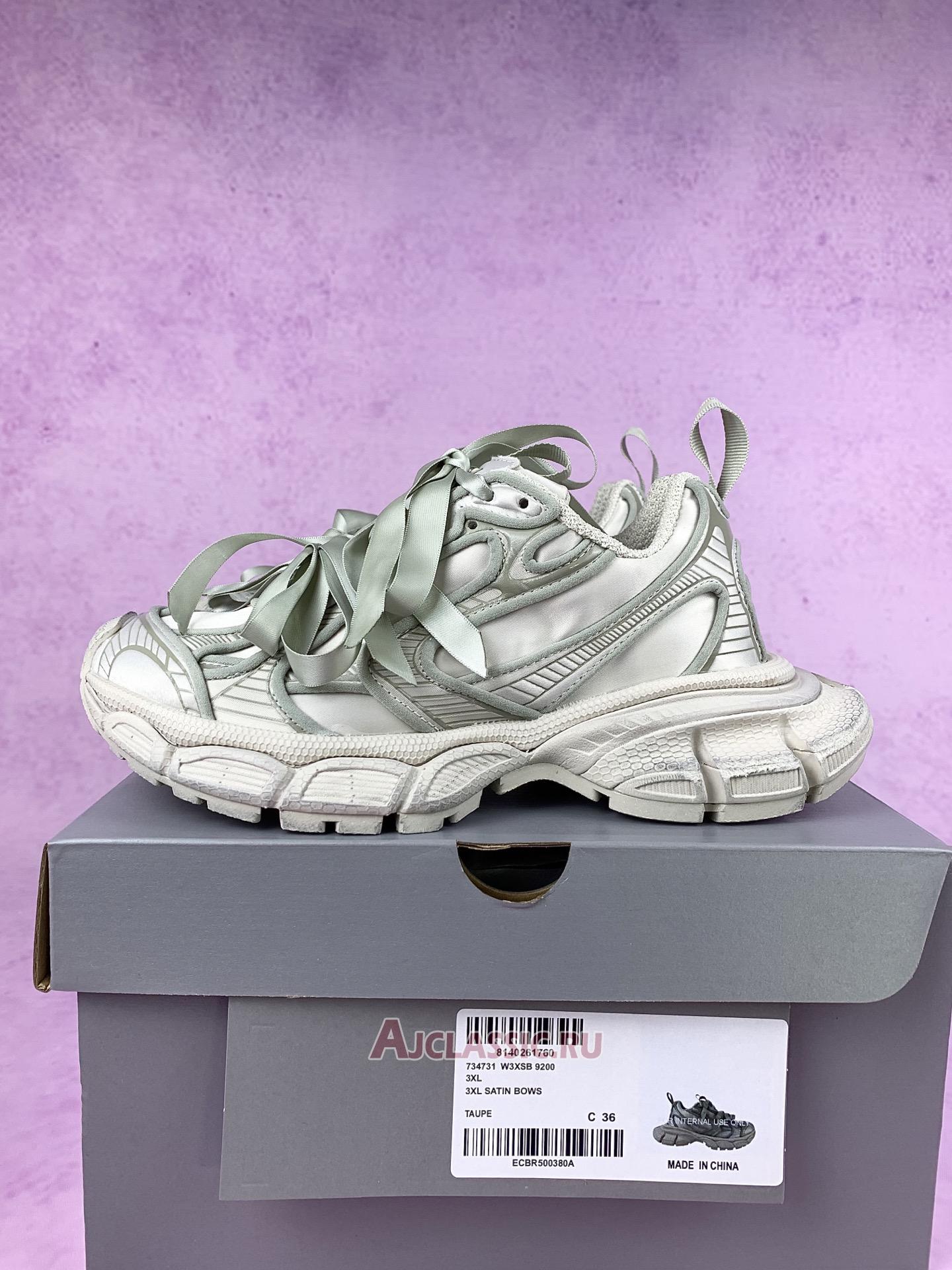 New Balenciaga 3XL Worn-Out 10 "Gray Bow" 734731 W3XSB 9200 Shoes