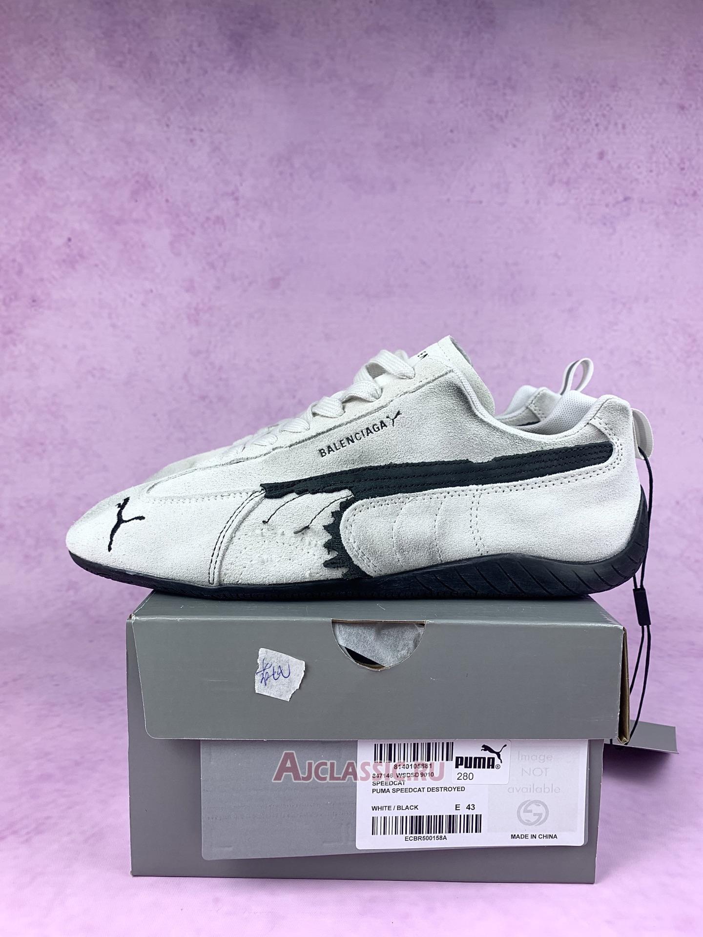 New Balenciaga x PUMA Speedcat Suede "White Black" 847146WSDSD9010 Shoes