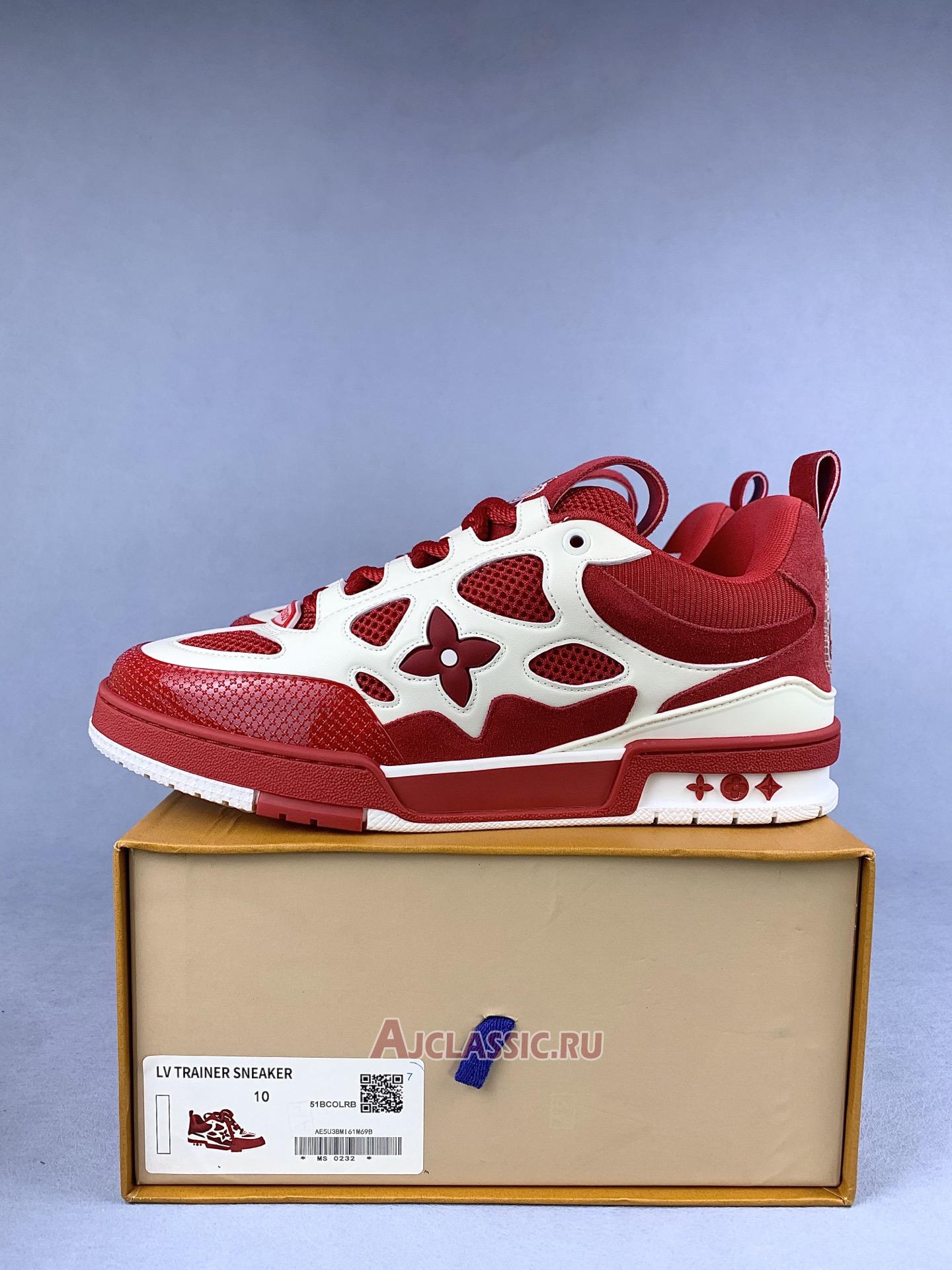 New Louis Vuitton LV Skate Sneaker "Red White" 1AARS5 Shoes