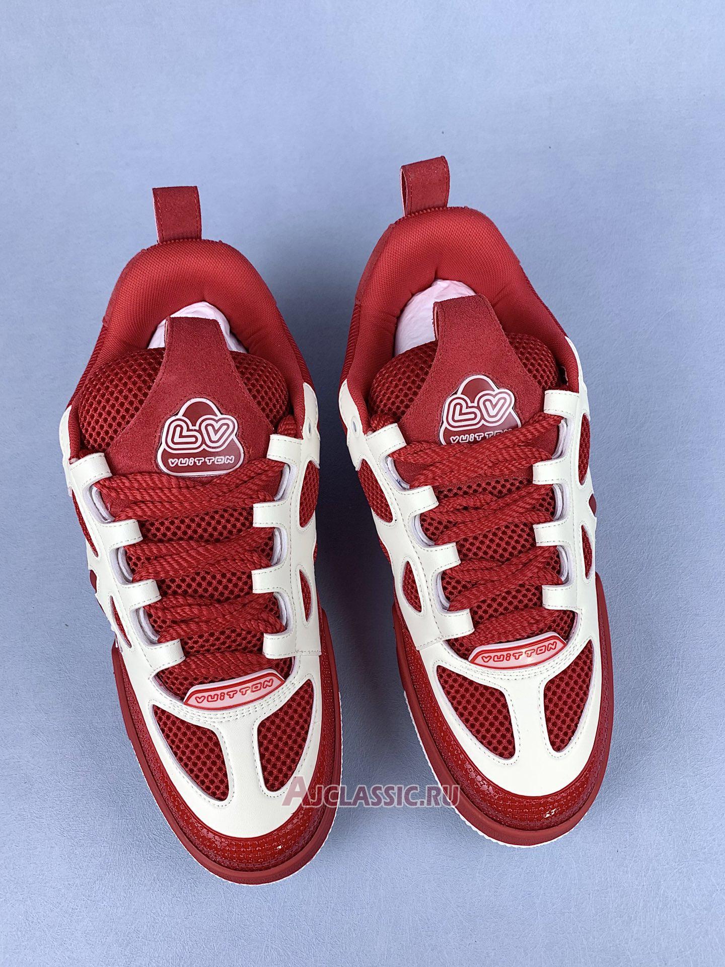 New Louis Vuitton LV Skate Sneaker "Red White" 1AARS5 Shoes