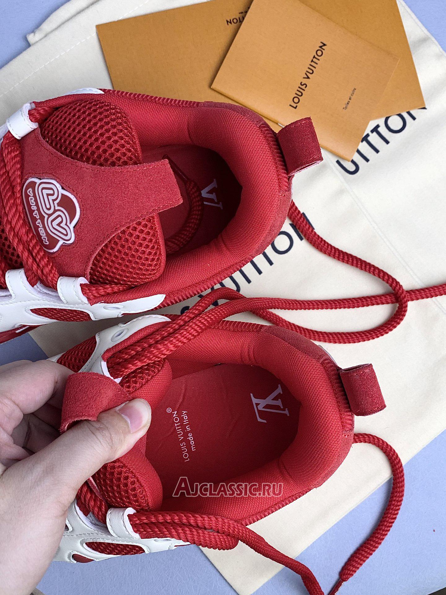 New Louis Vuitton LV Skate Sneaker "Red White" 1AARS5 Shoes