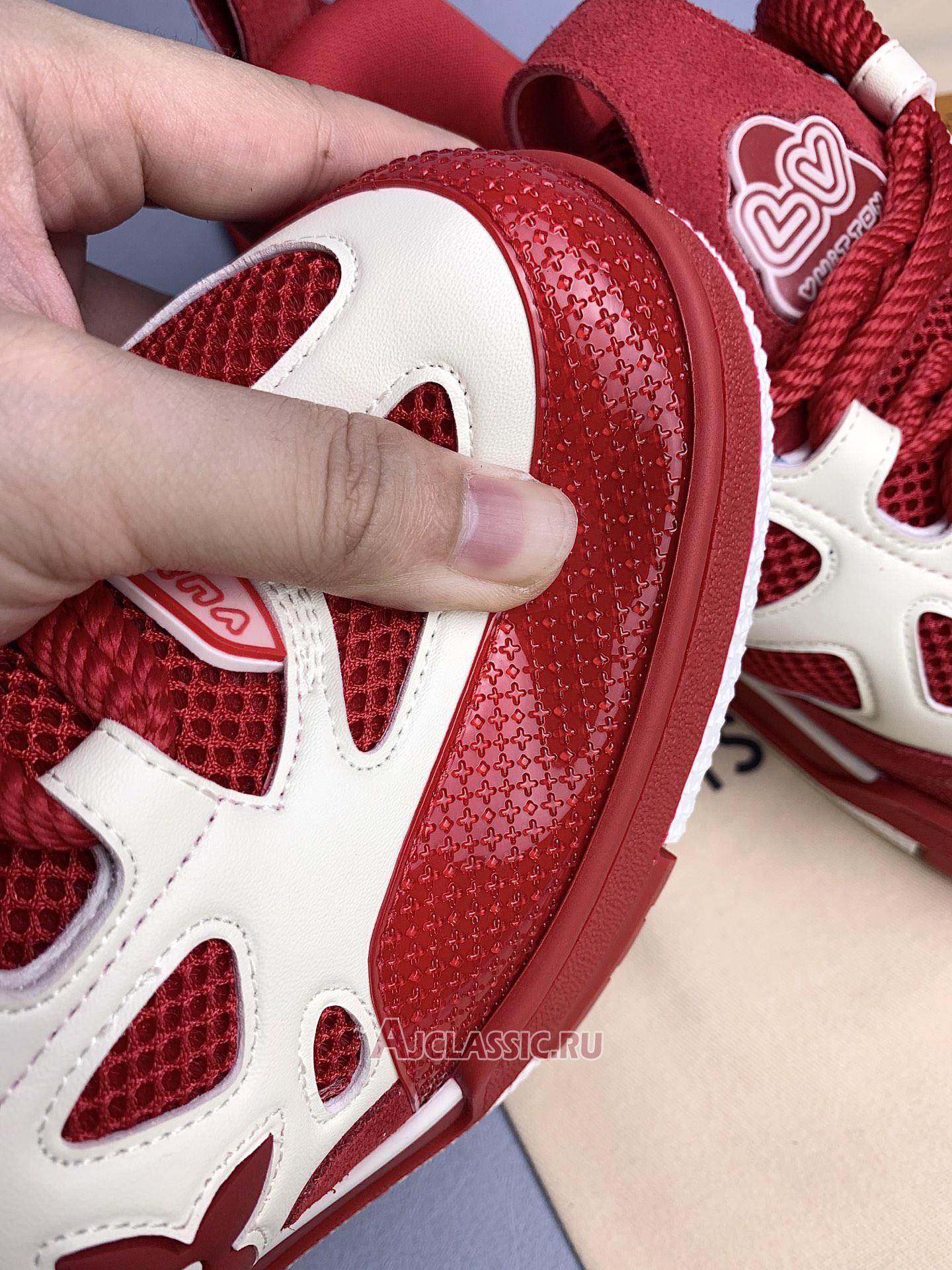 New Louis Vuitton LV Skate Sneaker "Red White" 1AARS5 Shoes