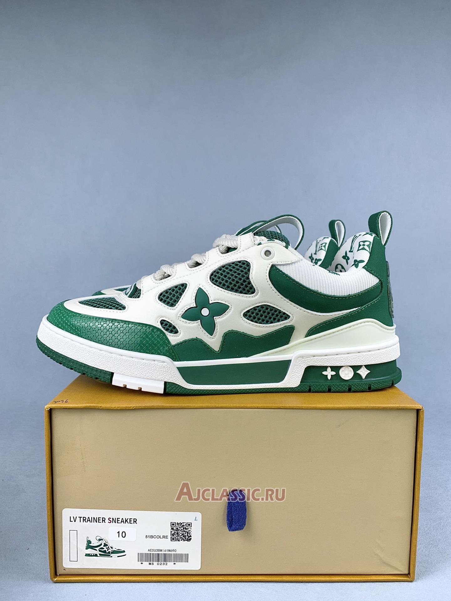New Louis Vuitton LV Skate Sneaker "Green White" 1AC520-2 Shoes