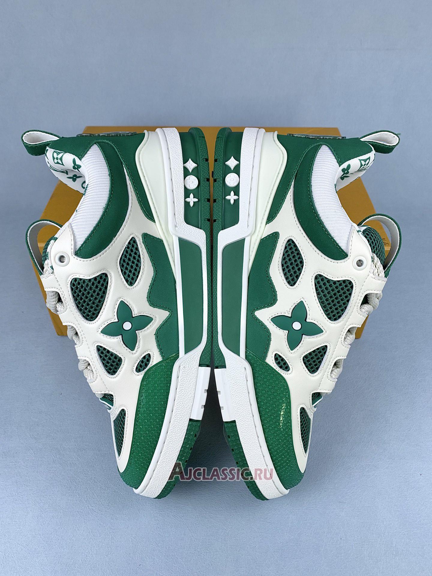 New Louis Vuitton LV Skate Sneaker "Green White" 1AC520-2 Shoes