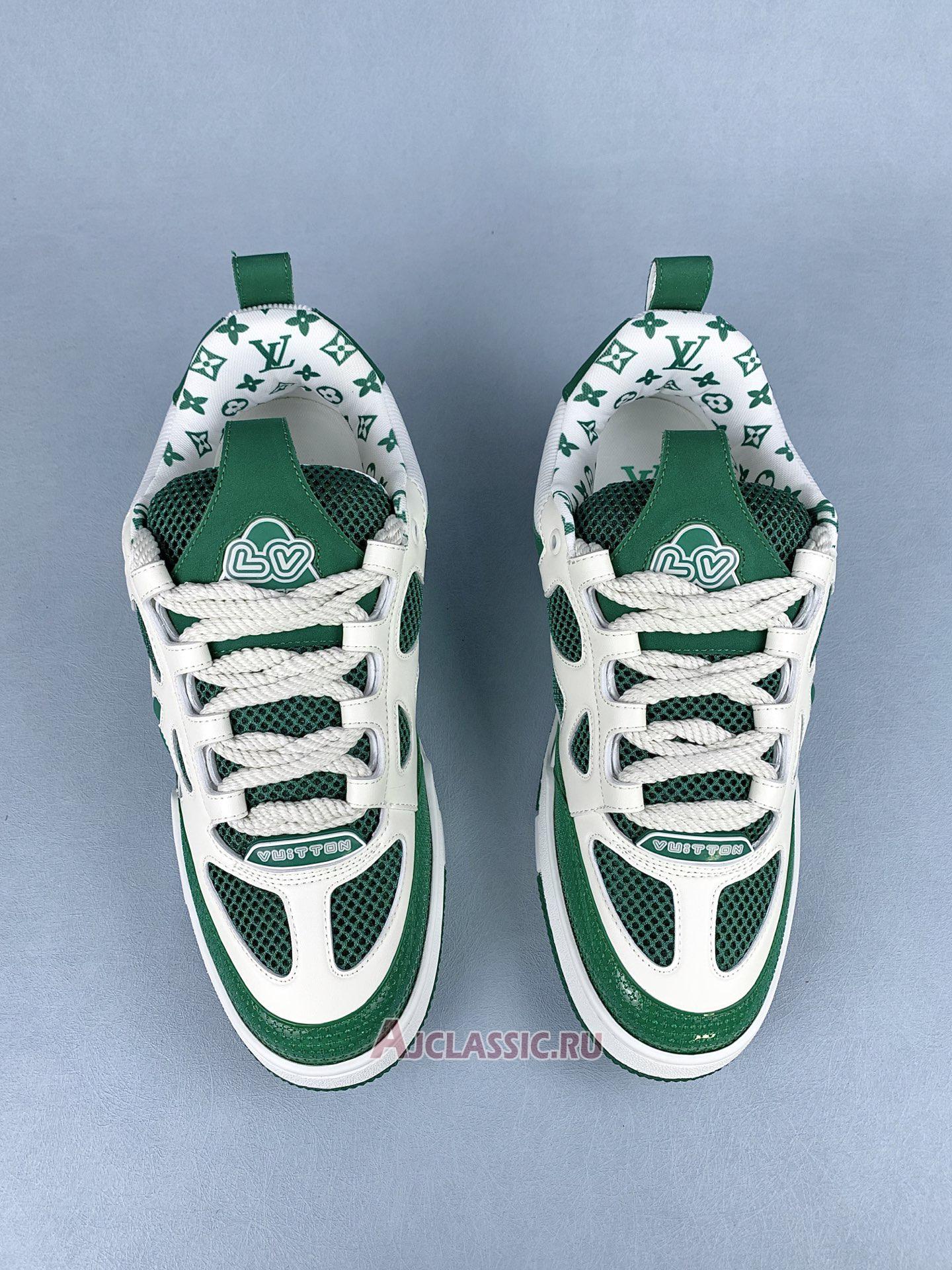New Louis Vuitton LV Skate Sneaker "Green White" 1AC520-2 Shoes