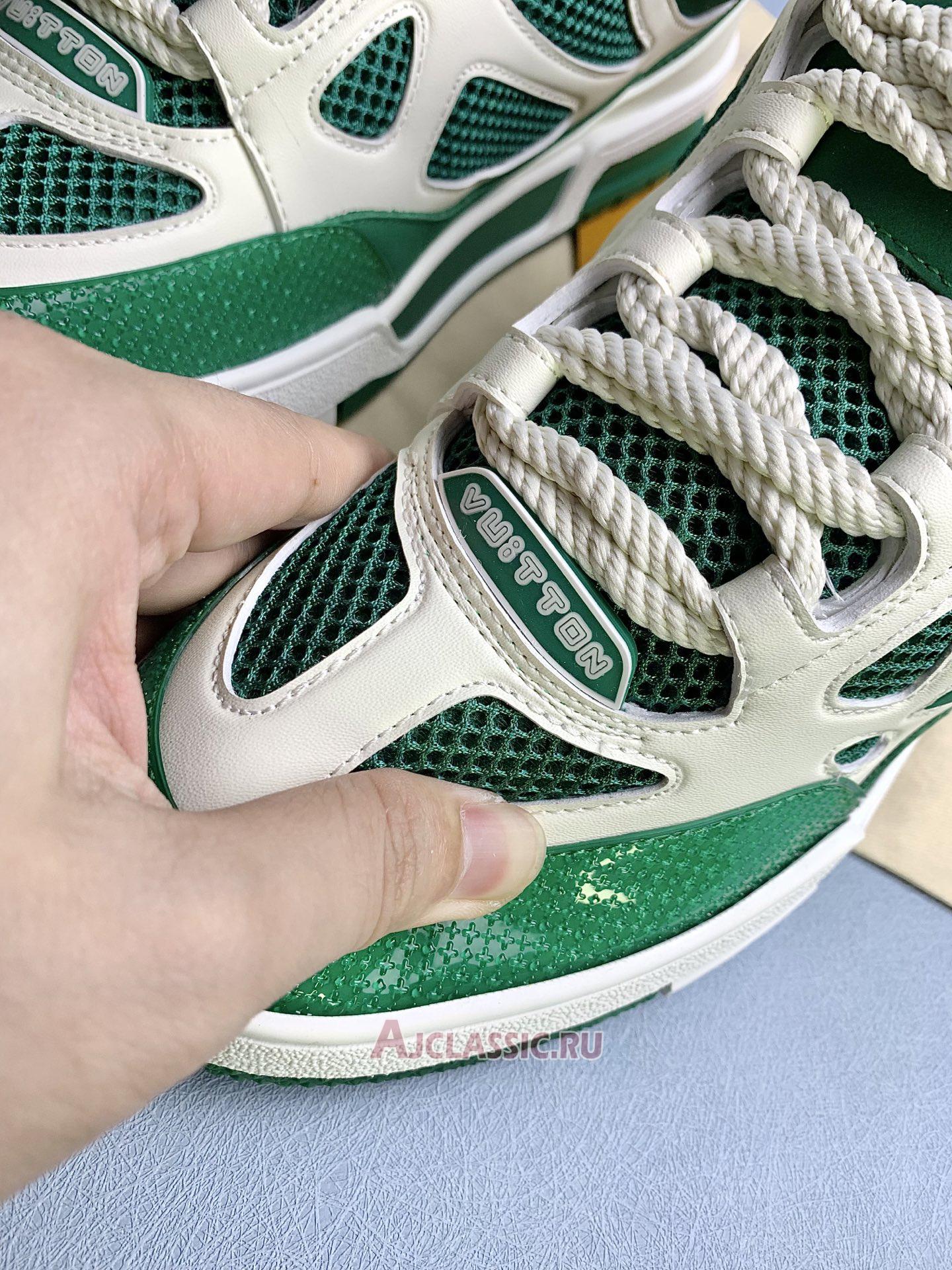 New Louis Vuitton LV Skate Sneaker "Green White" 1AC520-2 Shoes