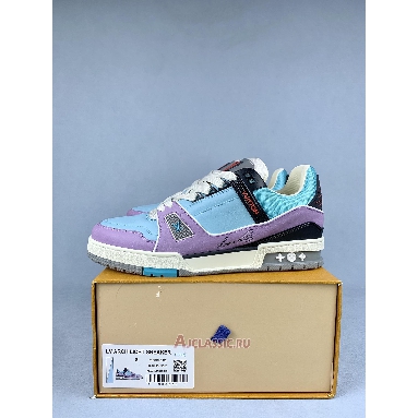 Buy Louis Vuitton LV Trainer Sneaker Blue Purple Blue 1ACEGJ Quality Reps Replicas Shoes