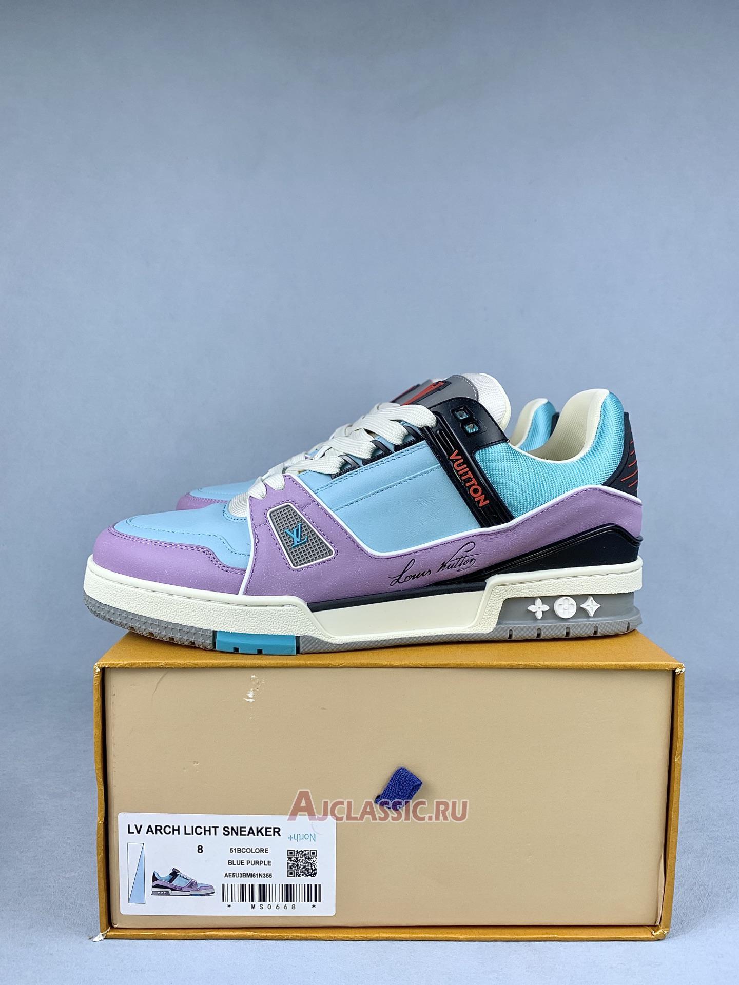 New Louis Vuitton LV Trainer Sneaker "Blue Purple" 1ACEGJ Shoes