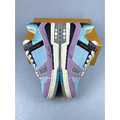 Buy Louis Vuitton LV Trainer Sneaker Blue Purple Blue 1ACEGJ Quality Reps Replicas Shoes