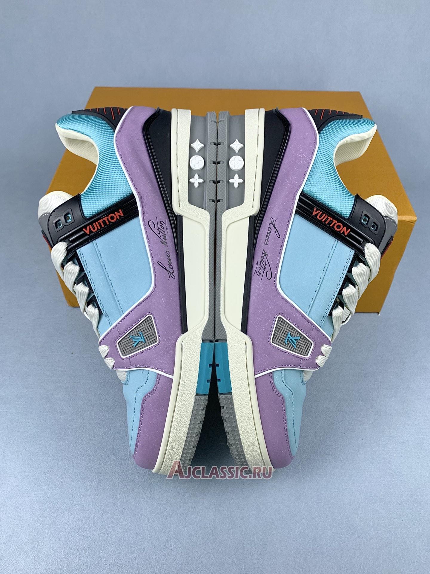 New Louis Vuitton LV Trainer Sneaker "Blue Purple" 1ACEGJ Shoes