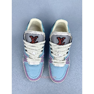 Buy Louis Vuitton LV Trainer Sneaker Blue Purple Blue 1ACEGJ Quality Reps Replicas Shoes