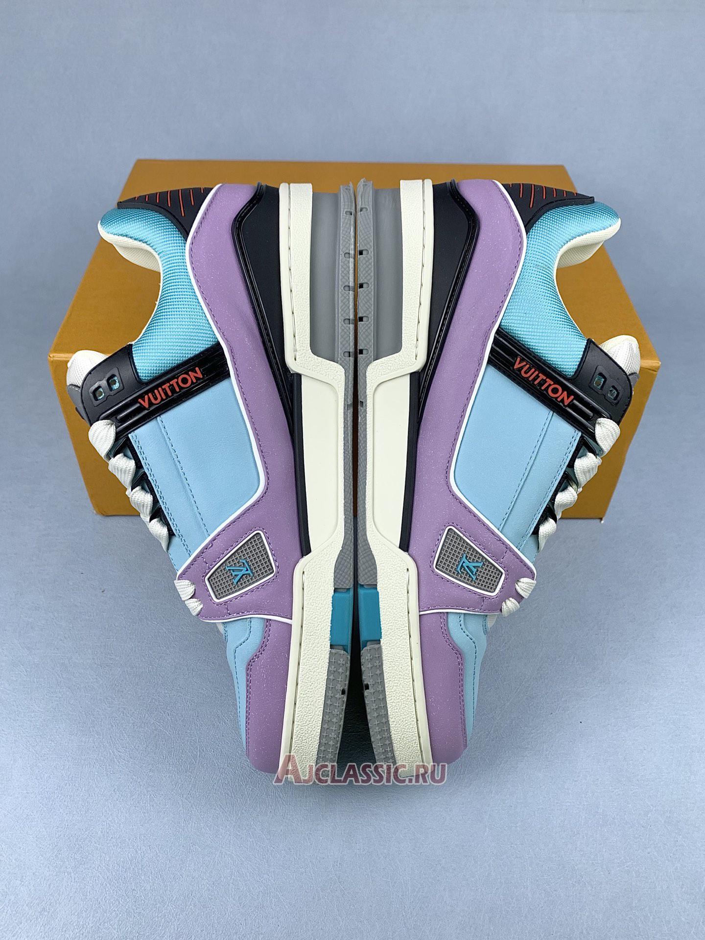 New Louis Vuitton LV Trainer Sneaker "Blue Purple" 1ACEGJ Shoes