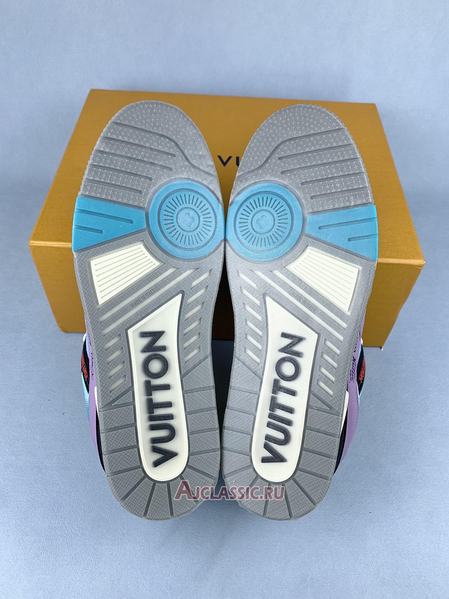 New Louis Vuitton LV Trainer Sneaker "Blue Purple" 1ACEGJ Shoes