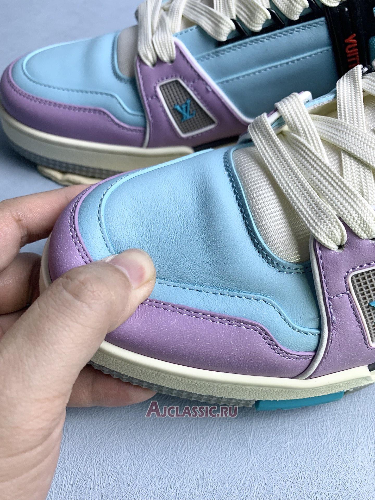 New Louis Vuitton LV Trainer Sneaker "Blue Purple" 1ACEGJ Shoes