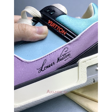 Buy Louis Vuitton LV Trainer Sneaker Blue Purple Blue 1ACEGJ Quality Reps Replicas Shoes
