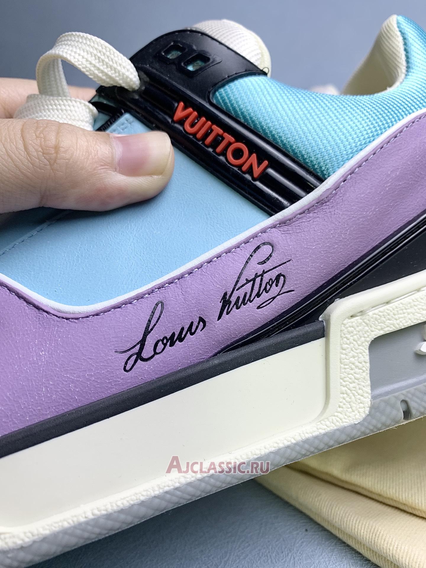 New Louis Vuitton LV Trainer Sneaker "Blue Purple" 1ACEGJ Shoes