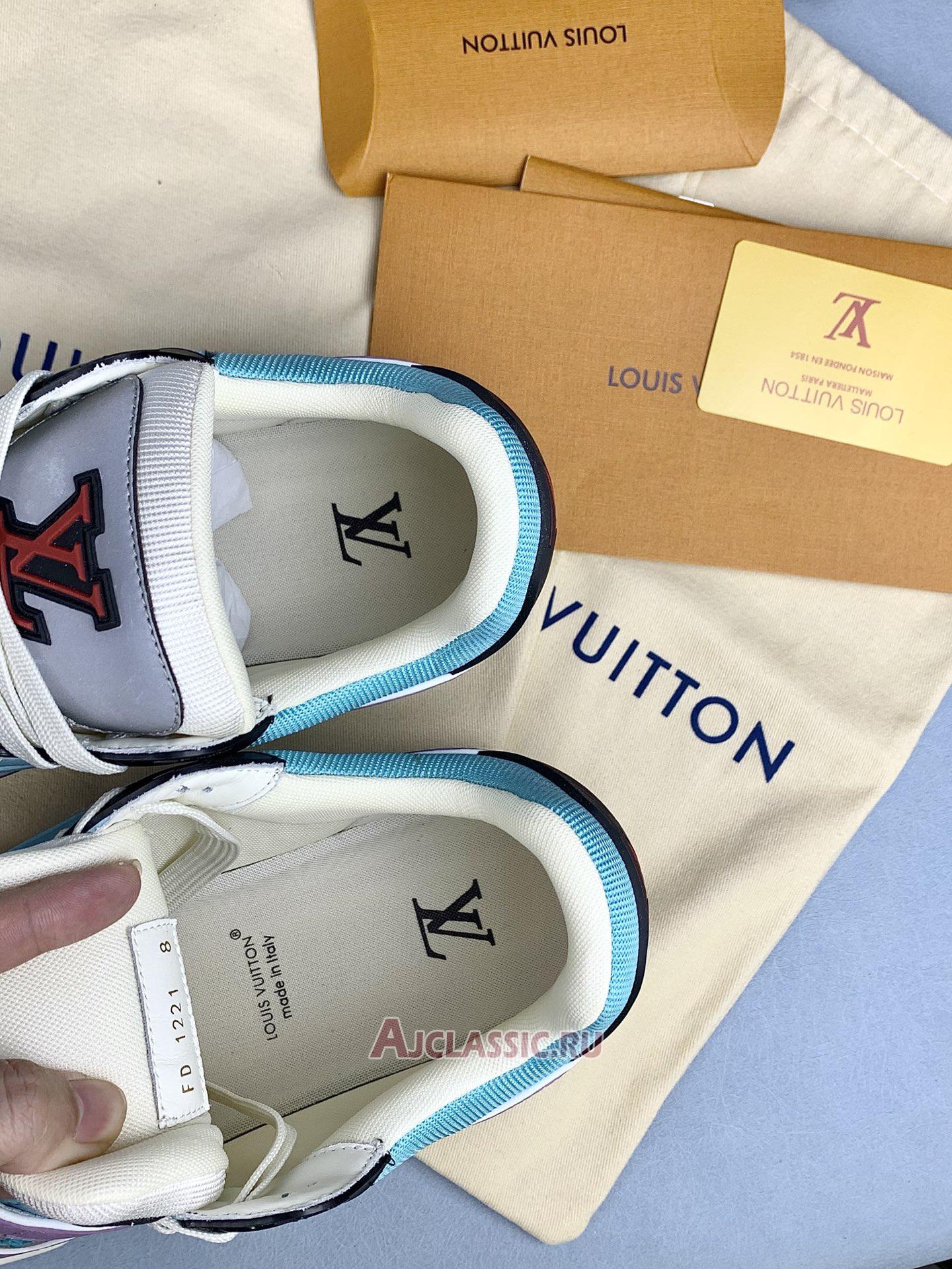 New Louis Vuitton LV Trainer Sneaker "Blue Purple" 1ACEGJ Shoes