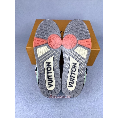 Buy Louis Vuitton LV Trainer Sneaker Orange Teal Vintage Orange 1ACEFX Quality Reps Replicas Shoes