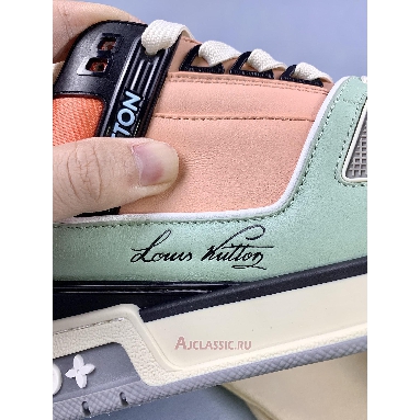 Buy Louis Vuitton LV Trainer Sneaker Orange Teal Vintage Orange 1ACEFX Quality Reps Replicas Shoes