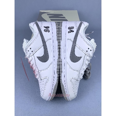Buy Supreme x Nike Dunk Low SB White Metallic Silver White HQ8487-100 Quality Reps Replicas Shoes
