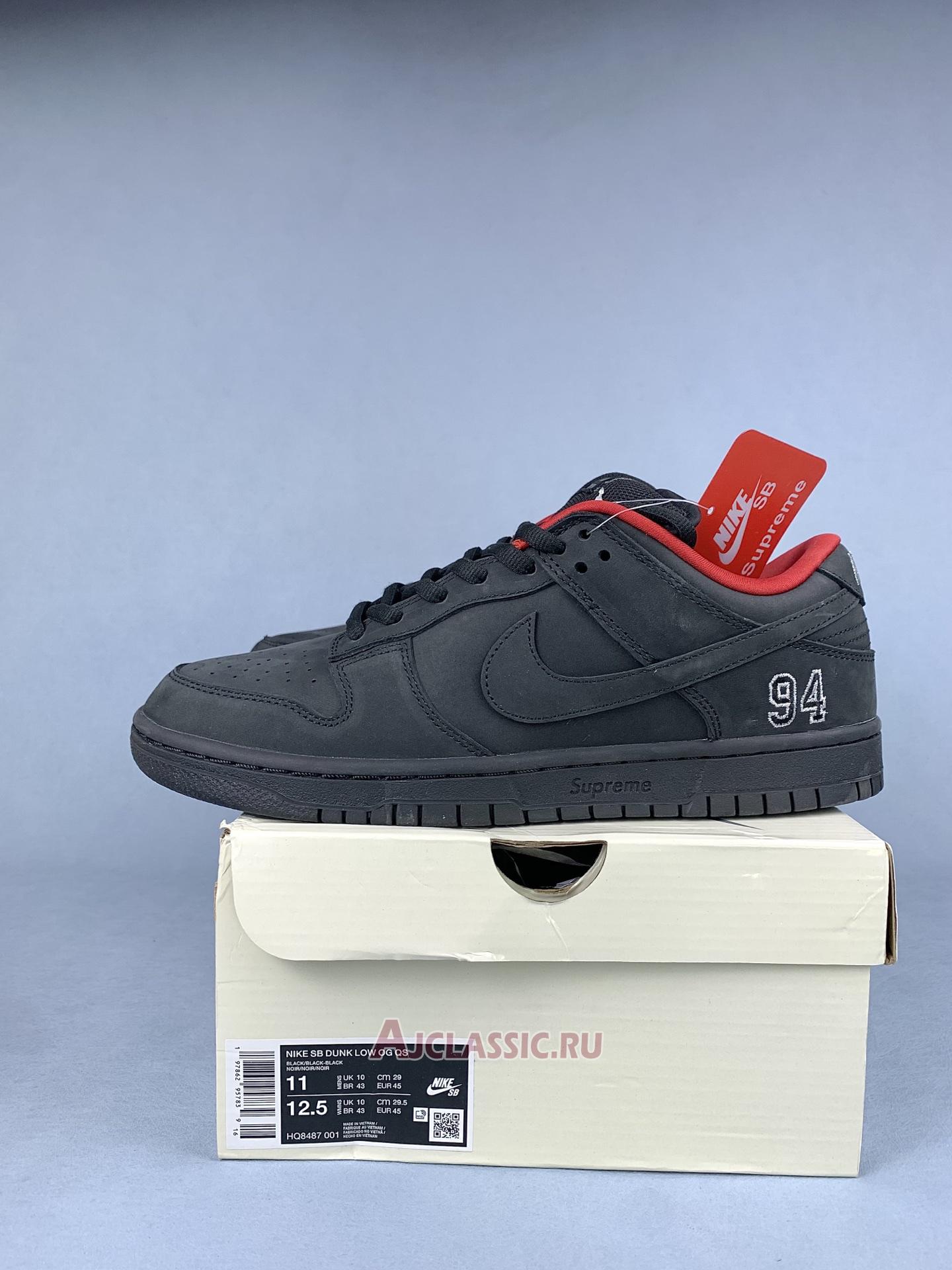 New Supreme x Nike Dunk Low SB "Black" HQ8487-001 Shoes