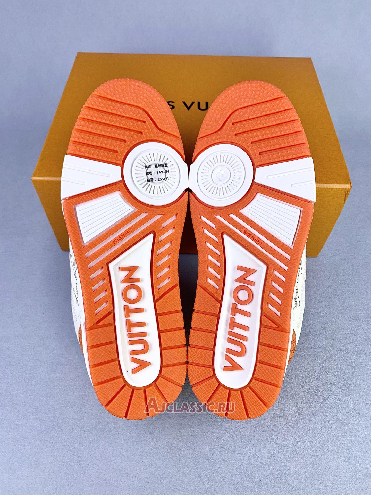 New Louis Vuitton LV Trainers Sneaker "Monogram Denim Orange" 1A9ZBI-2 Shoes