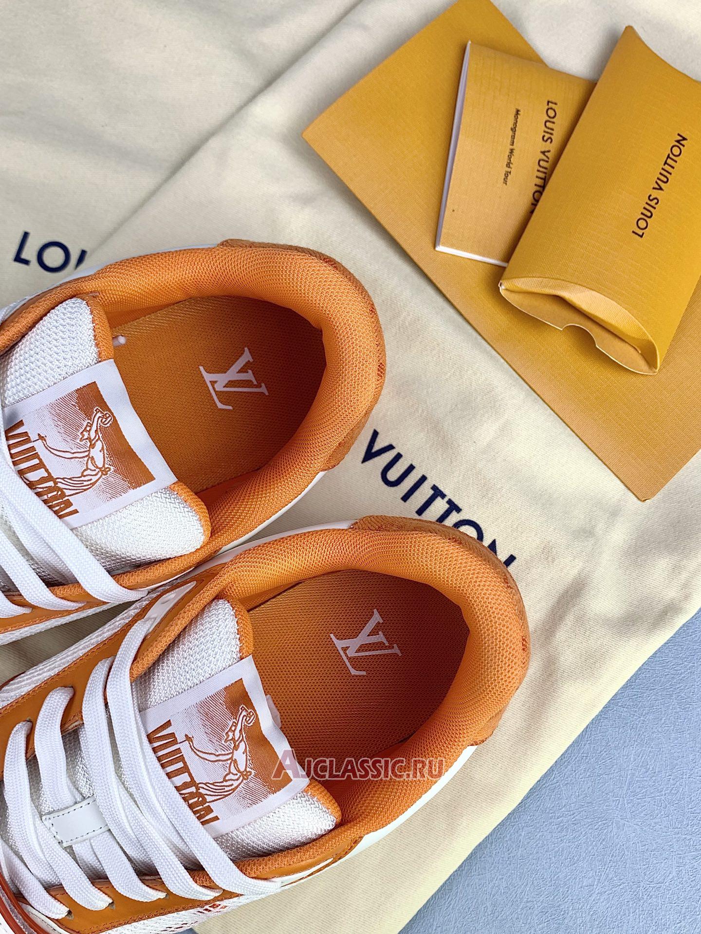 New Louis Vuitton LV Trainers Sneaker "Monogram Denim Orange" 1A9ZBI-2 Shoes