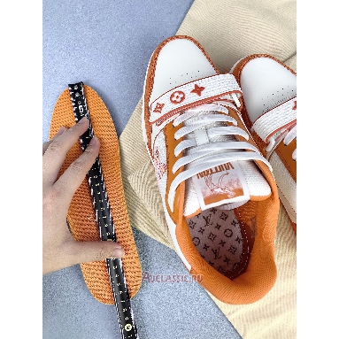 Buy Louis Vuitton LV Trainers Sneaker Monogram Denim Orange Orange 1A9ZBI-2 Quality Reps Replicas Shoes