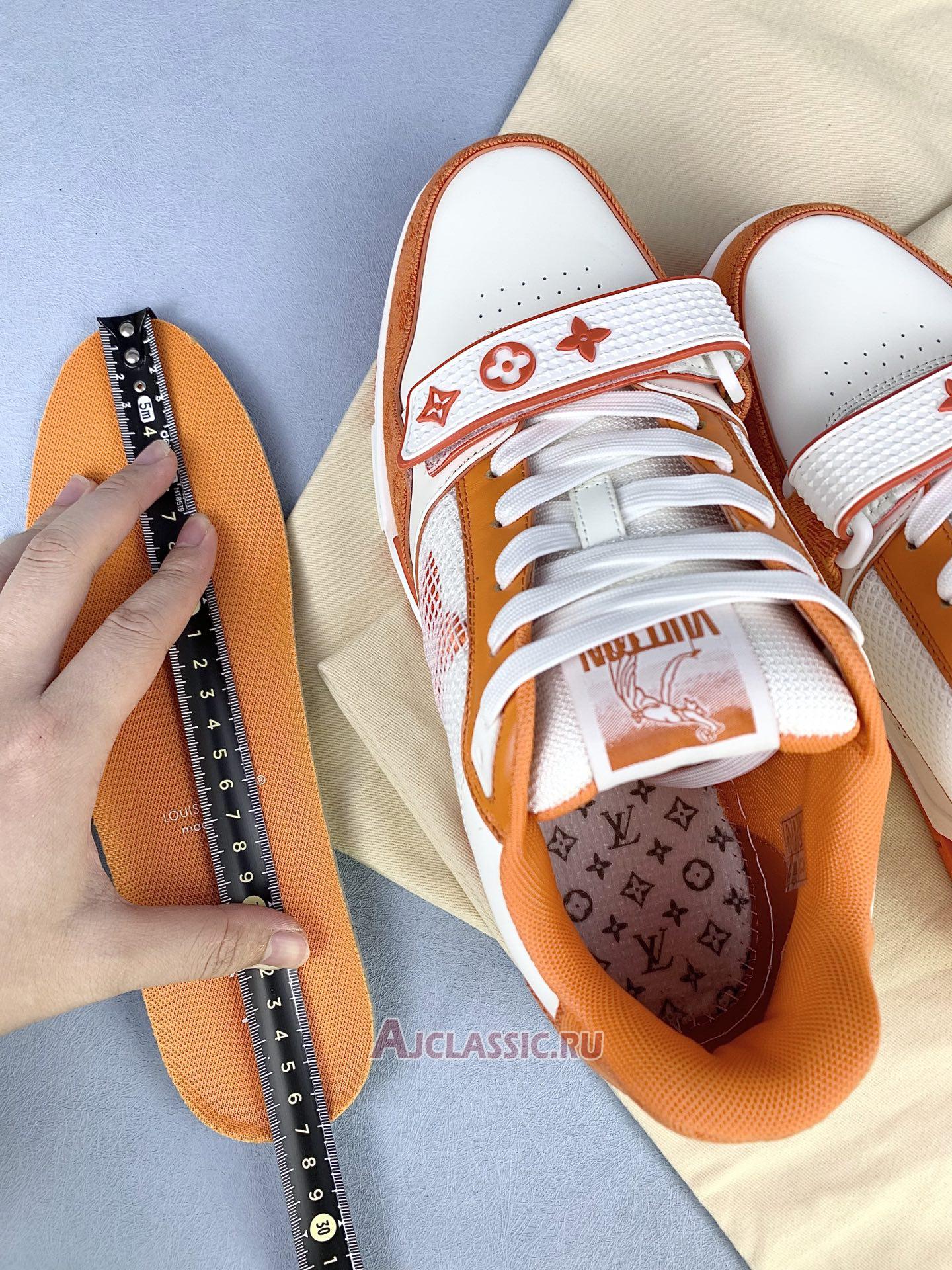 New Louis Vuitton LV Trainers Sneaker "Monogram Denim Orange" 1A9ZBI-2 Shoes