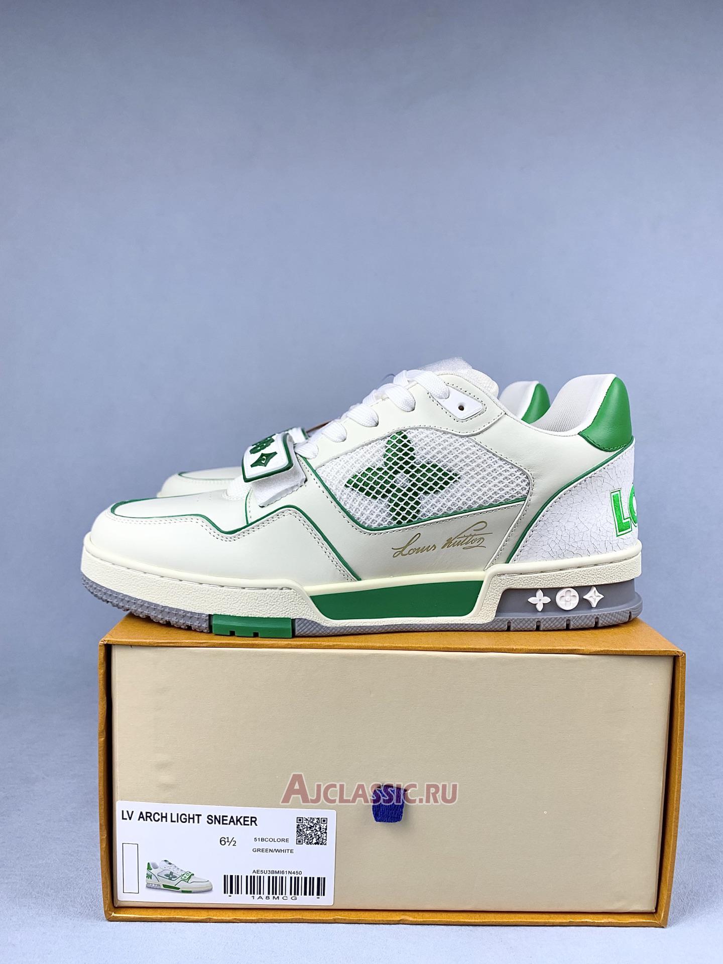 New Louis Vuitton LV Trainers Sneaker "White Green" 1A98UZ Shoes