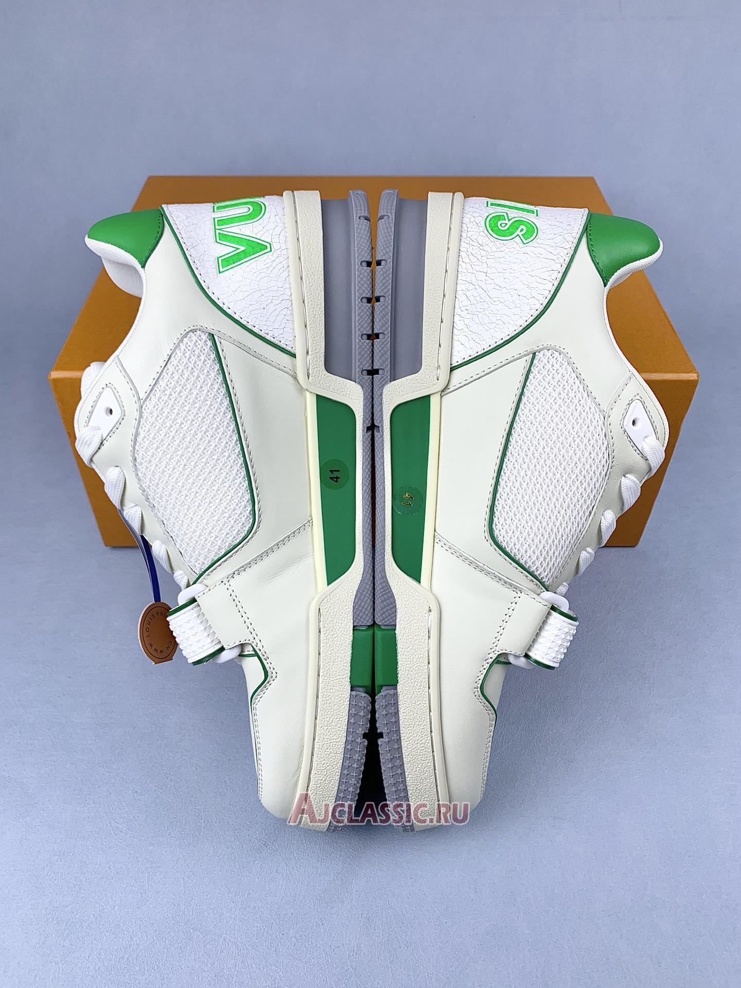New Louis Vuitton LV Trainers Sneaker "White Green" 1A98UZ Shoes