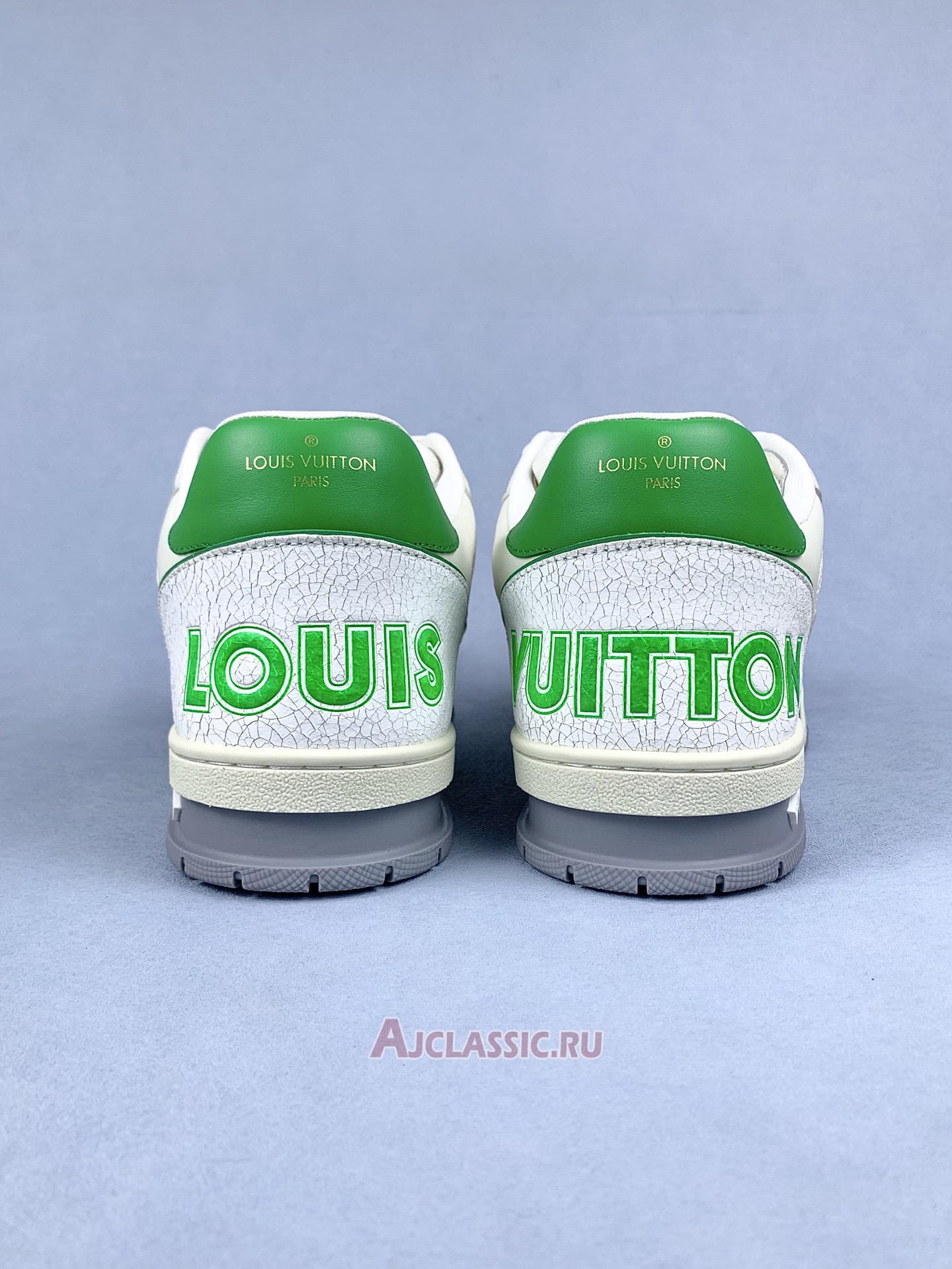New Louis Vuitton LV Trainers Sneaker "White Green" 1A98UZ Shoes