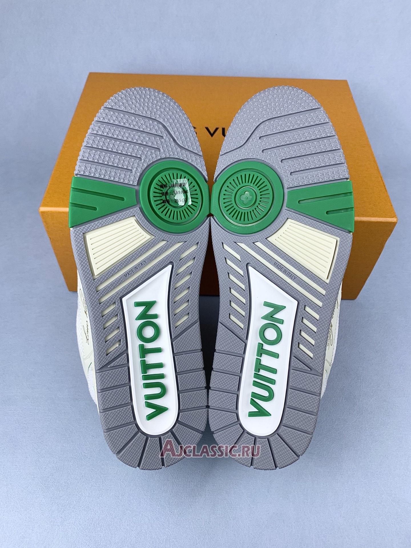 New Louis Vuitton LV Trainers Sneaker "White Green" 1A98UZ Shoes