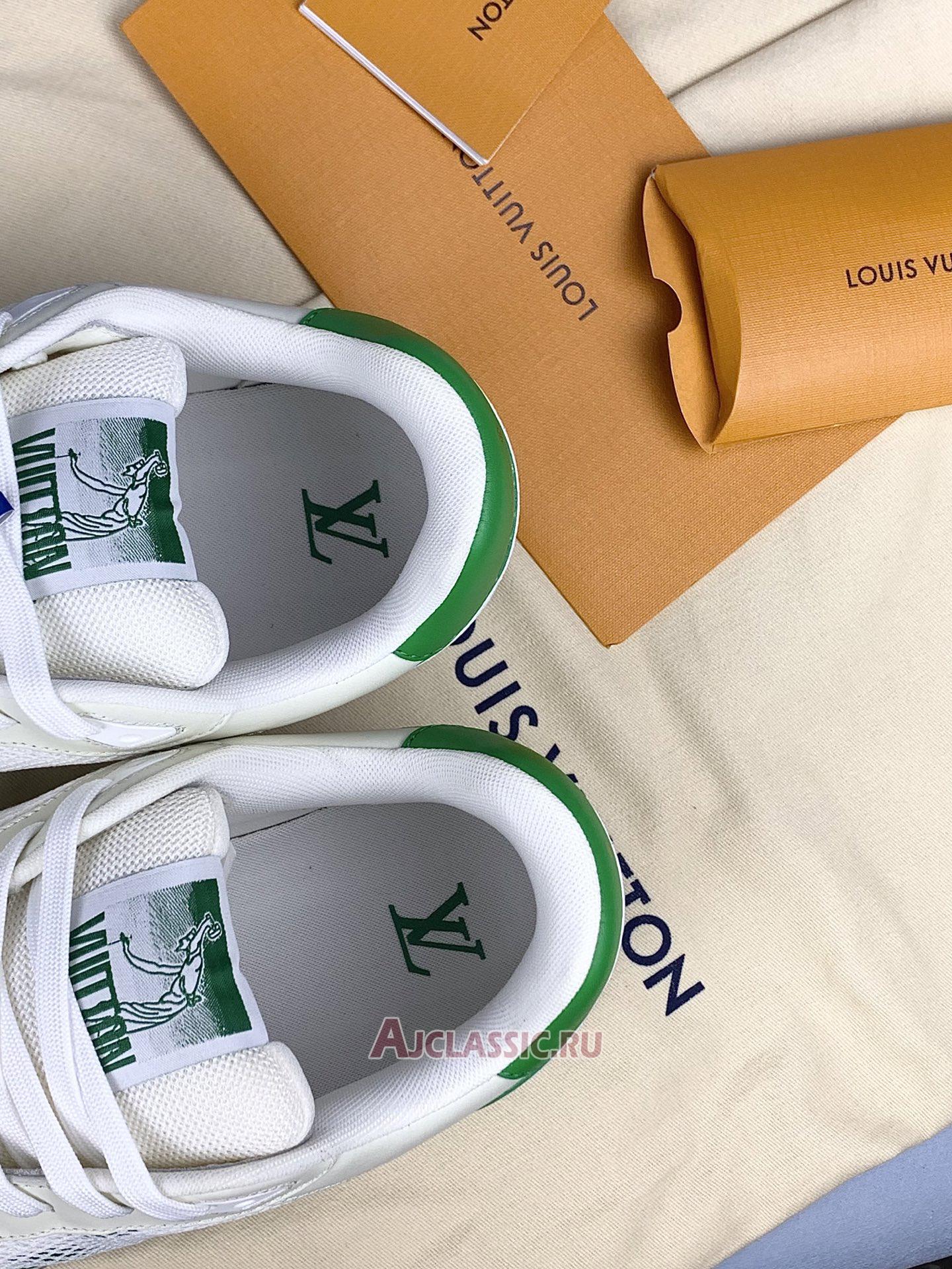 New Louis Vuitton LV Trainers Sneaker "White Green" 1A98UZ Shoes