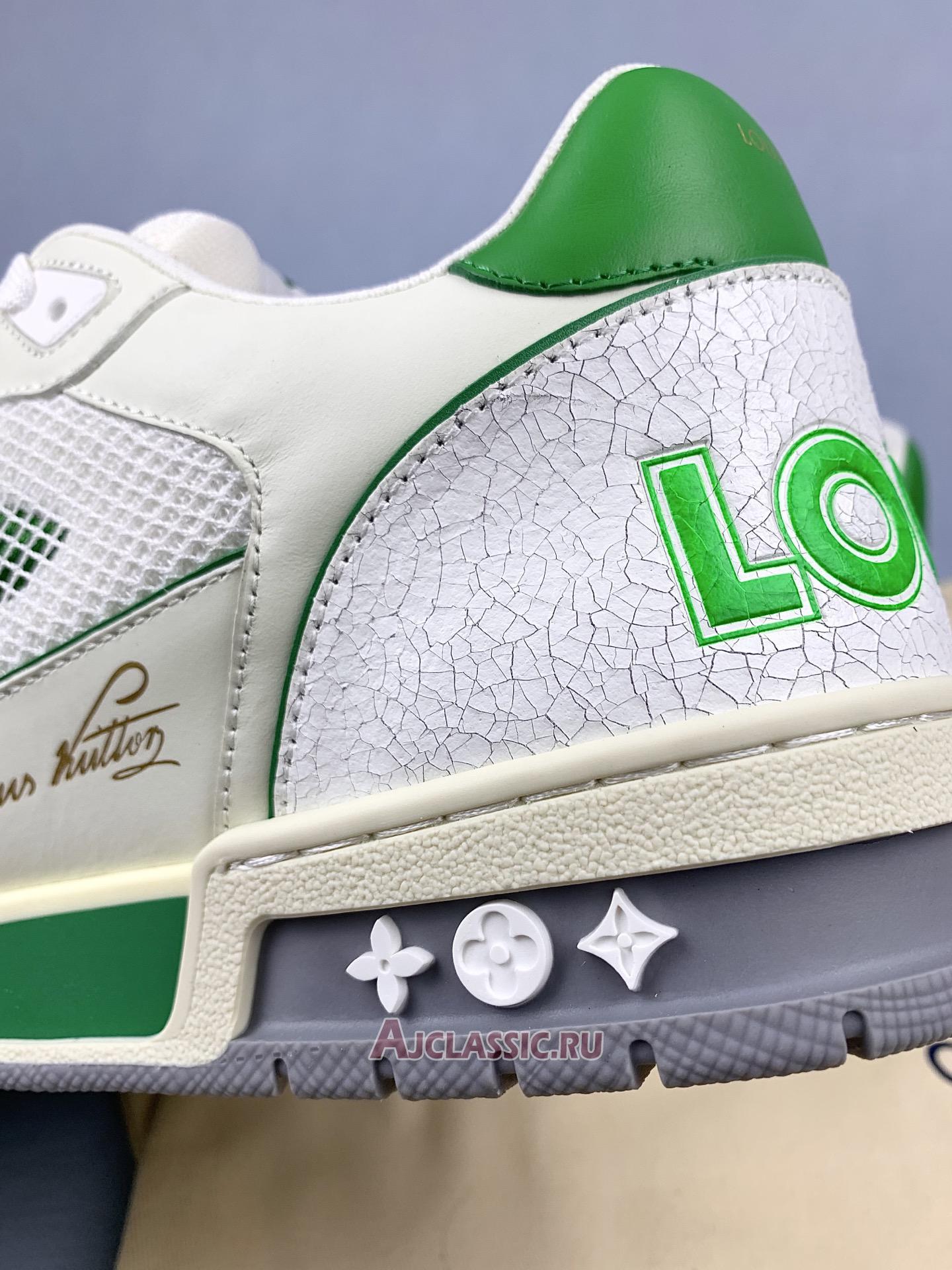 New Louis Vuitton LV Trainers Sneaker "White Green" 1A98UZ Shoes