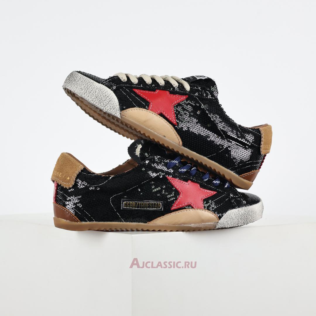 New Golden Goose True-Star "Black Sequin Red" GMF00922.F007384.70330-2 Shoes