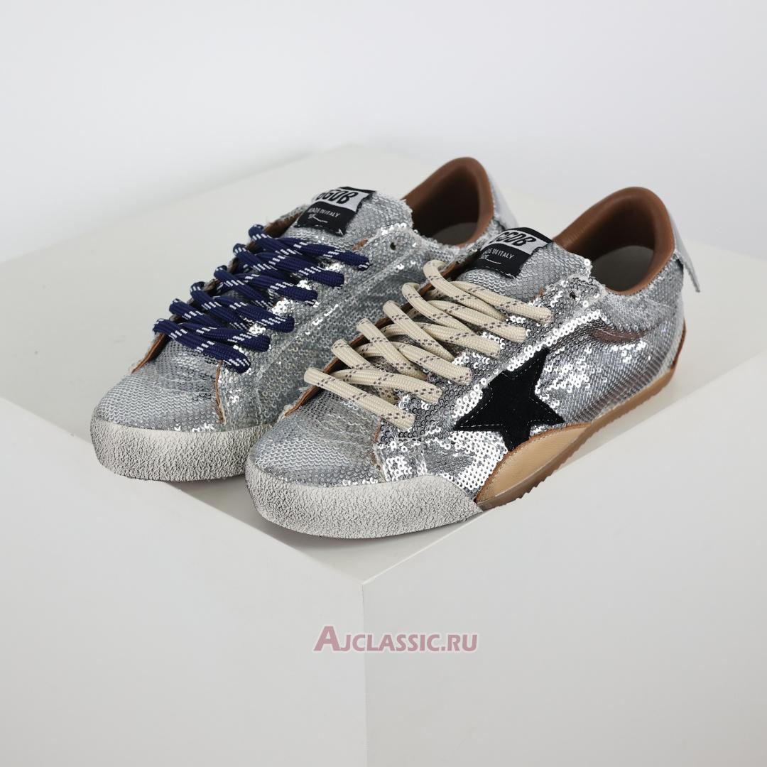 New Golden Goose True-Star "Silver Sequin Black" GMF00922.F007384.70330 Shoes