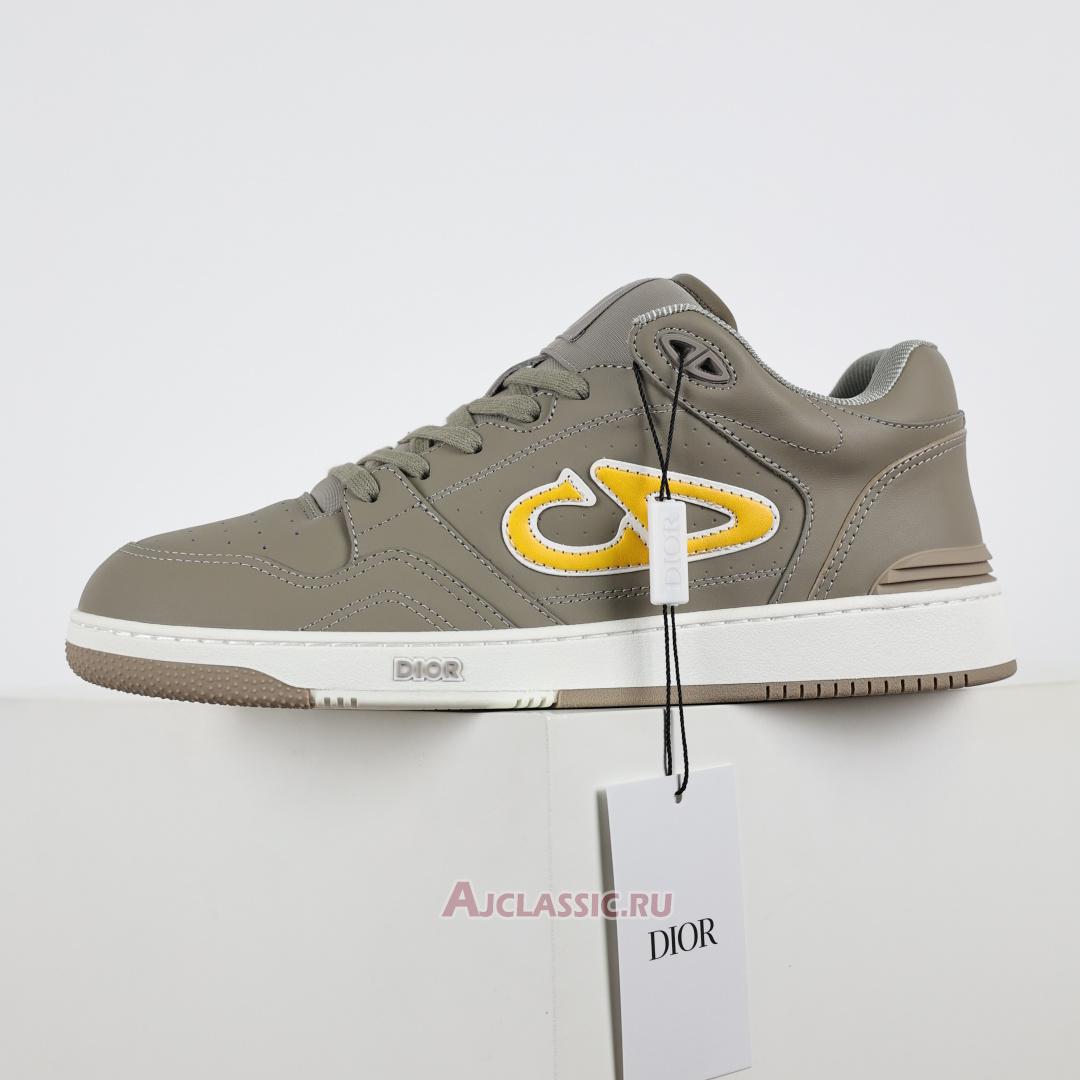 New Dior x Stone Island B57 Low "Gray Yellow Smooth Calfskin" Sneaker 3SN318ZDL_H822 Shoes