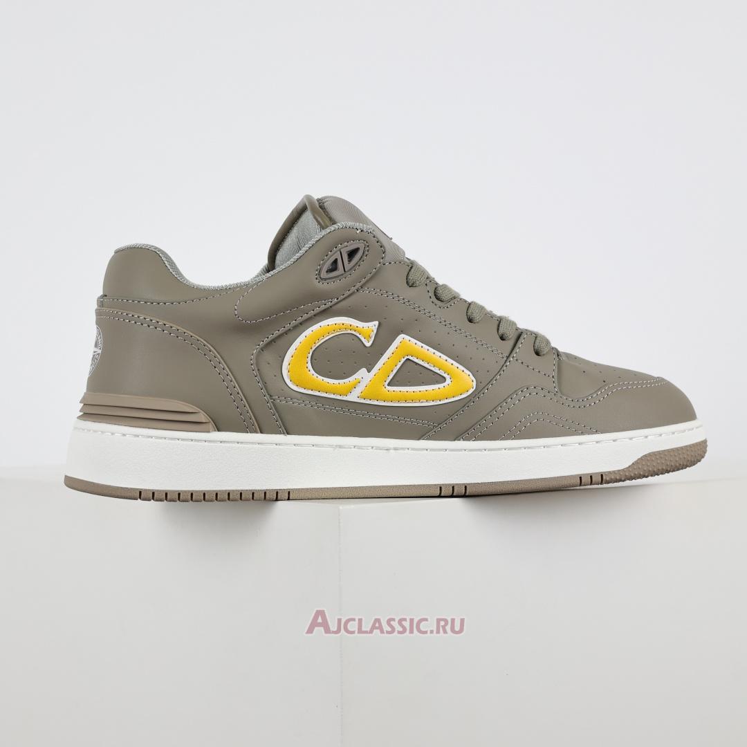 New Dior x Stone Island B57 Low "Gray Yellow Smooth Calfskin" Sneaker 3SN318ZDL_H822 Shoes
