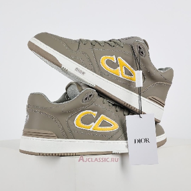 Buy Dior x Stone Island B57 Low Gray Yellow Smooth Calfskin Sneaker Grey 3SN318ZDL_H822 Quality Reps Replicas Shoes