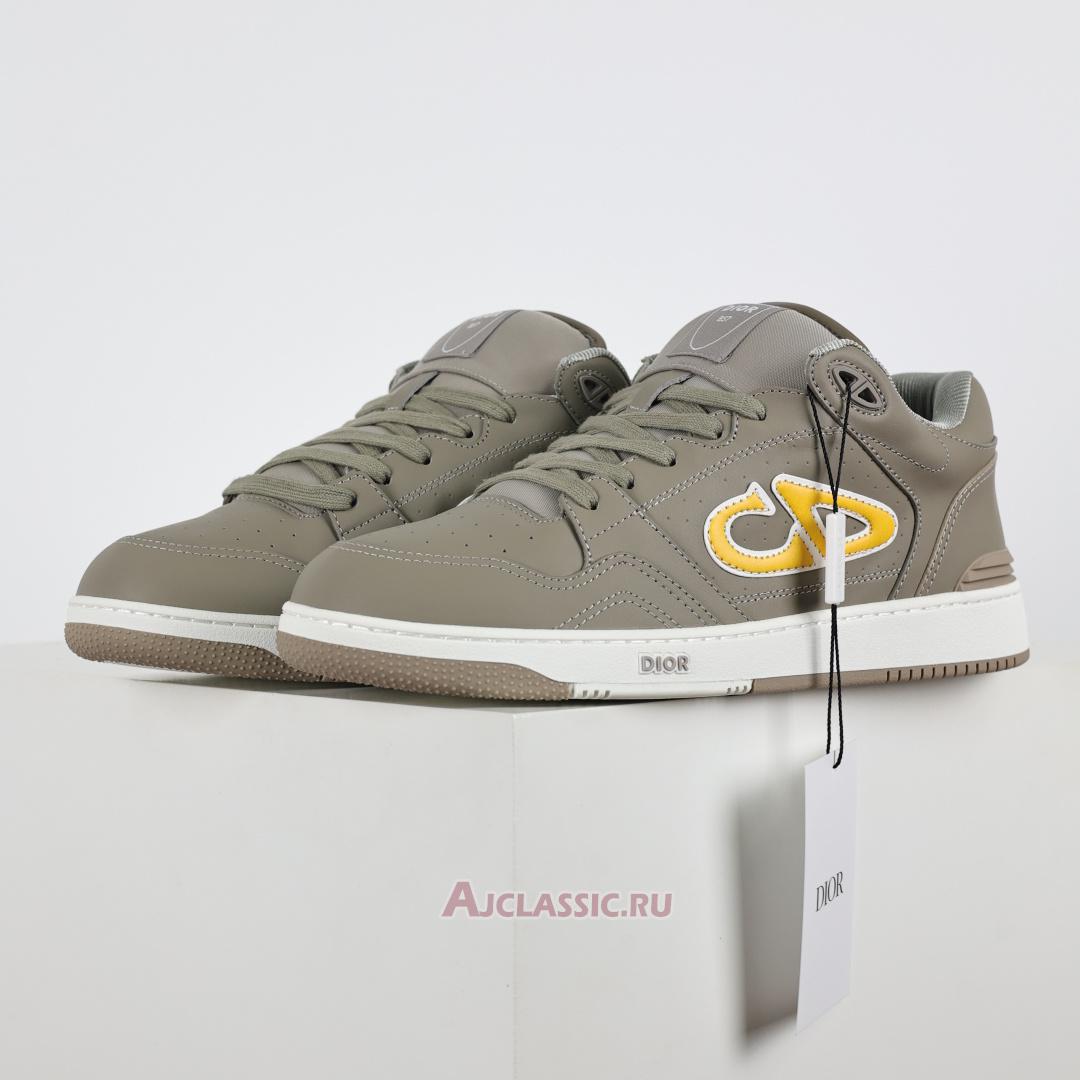 New Dior x Stone Island B57 Low "Gray Yellow Smooth Calfskin" Sneaker 3SN318ZDL_H822 Shoes